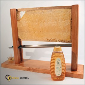 Soporte de madera y acero para panal de miel 26X48